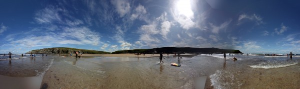 Porth Joke. Cornwall. Panoramic image. Sony R1 360