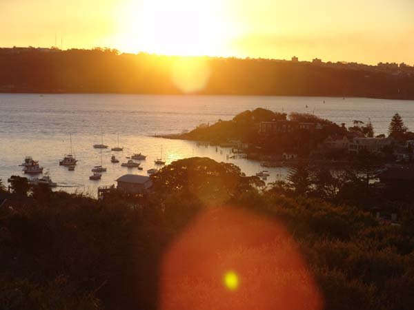 Sunset over the bay